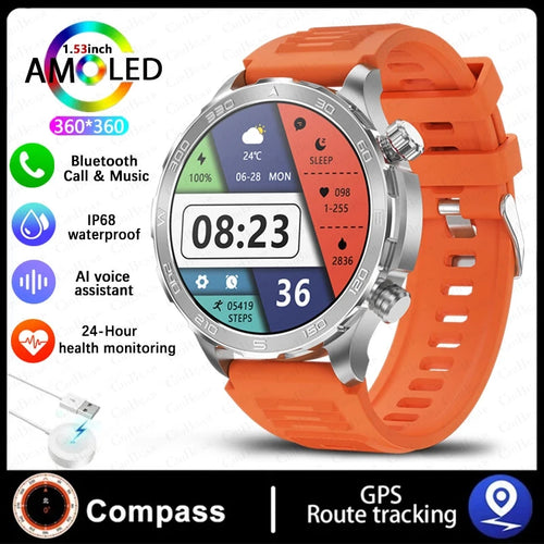 2024 New For Huawei Xiaomi GPS Sports Smartwatch Men NFC Compass