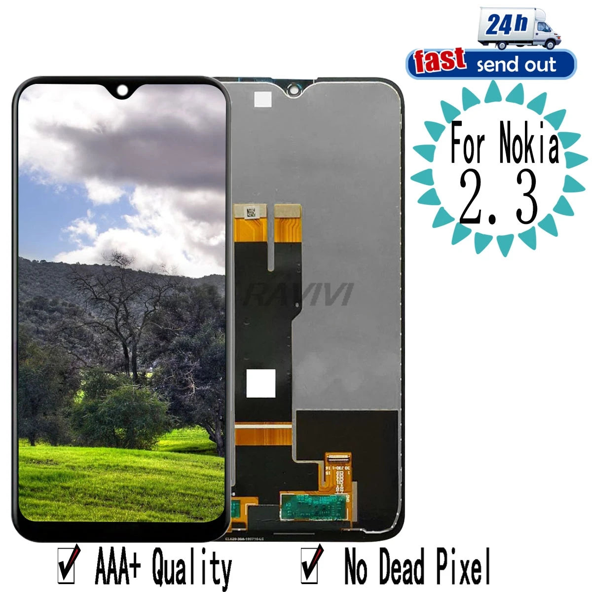 6.2" 2.3 LCD For Nokia 2.3 LCD Display Touch Screen Digitizer Assembly