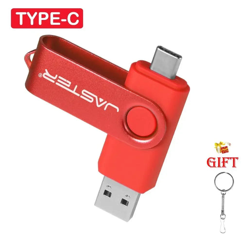 Free Custom Name OTG 2-in-1 USB Micro Type-c Flash Drive 4GB 8GB 16GB