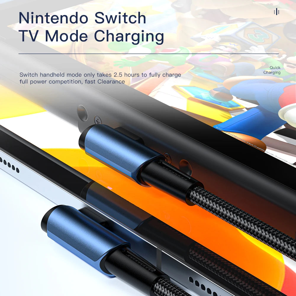 Essager 100W USB Type C To USB C Cable 90 Degree Angle For iPad