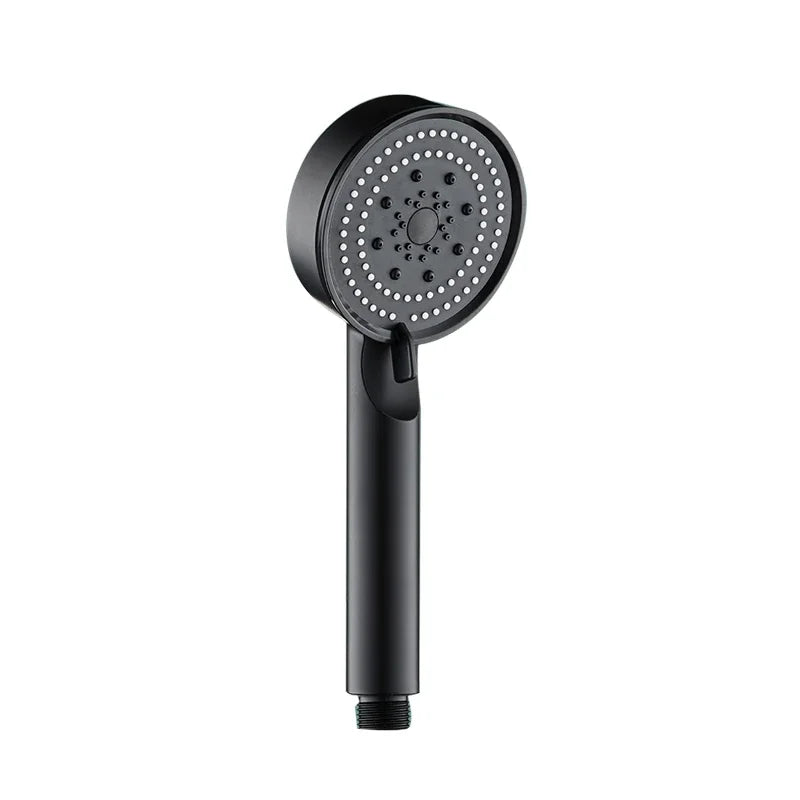 5 Modes Adjustable Rain Drenching Mode Black Bath Shower Head Head