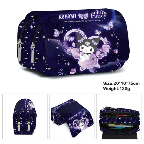 Printing Kuromi Double-layer Pencil Bag Primary and Secondary School