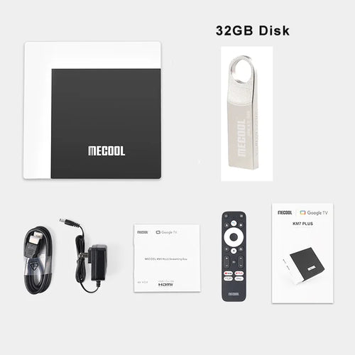 MECOOL Google TV Box KM7 PLUS 2GB DDR4 16GB Android 11 Google