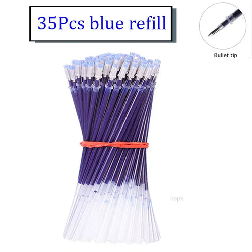 35 PCS Gel Pen Set School Supplies Black Blue Red Ink Color 0.5mm