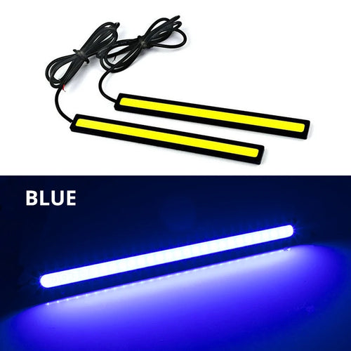 Ultra Thin Bright LED Car COB Daytime Running Lights SuperBright Low