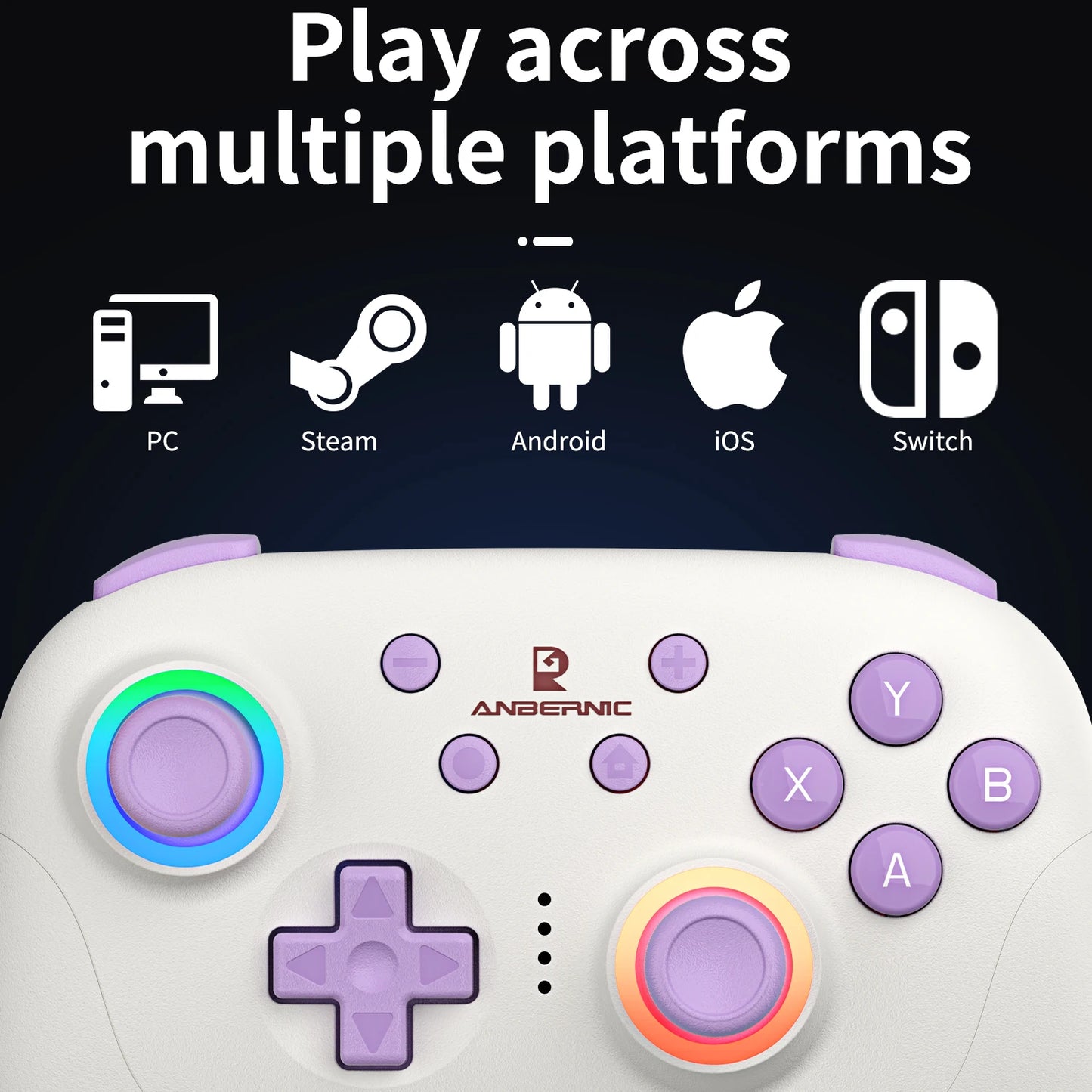 ANBERNIC RG P01 RGP01 Gamepad Wired Wireless Bluetooth RGB Hall Effect