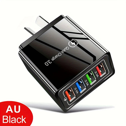 EU US Plug 3A USB Charger Multi Port 4 USB Quick Charge 3.0 For Phone