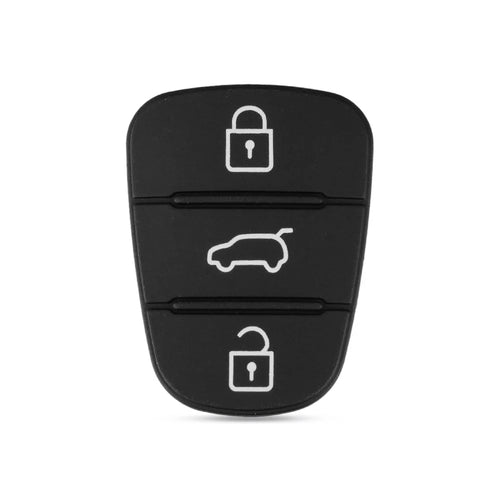 KEYYOU 3 Button Remote Key Fob Case Rubber Pad For Hyundai I10 I20 I30