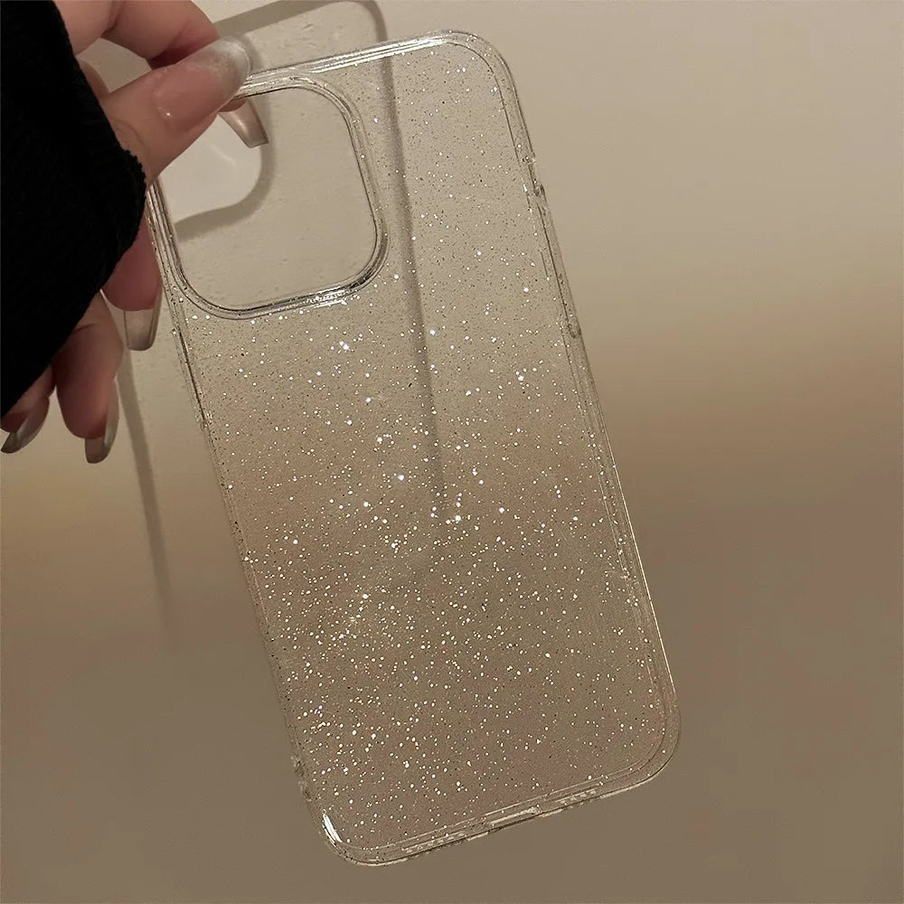 Luxury Sparkling Glitter Clear Case For iPhone 16 15 Pro Max 14 13 12