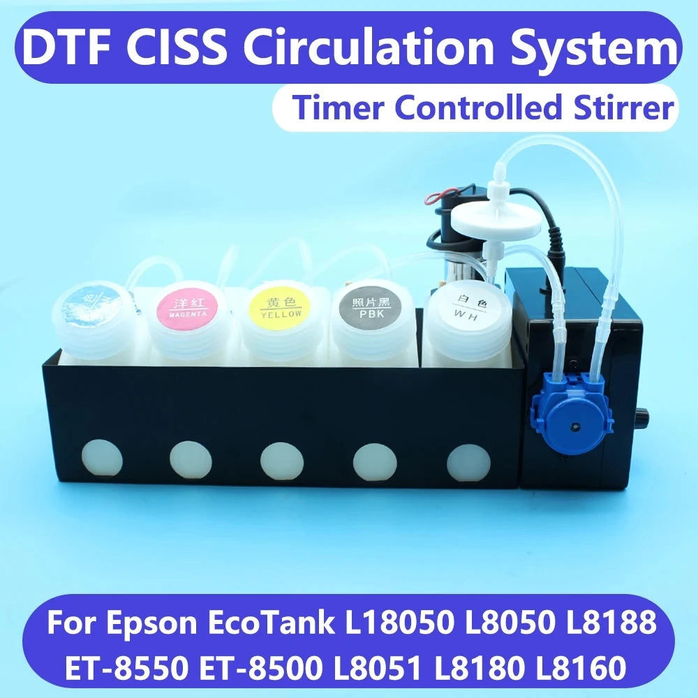 ET-8550 DTF White Ink Circulation System DTG 8550 CISS Ink Tank For