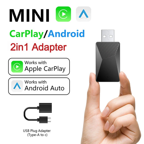 NEW 2in1 Wireless CarPlay Android Auto Wireless Adapter Smart USB