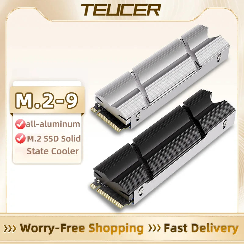 TEUCER M.2-9 SSD NVMe Heat Sink M2 2280 SSD Hard Disk Aluminum Heat