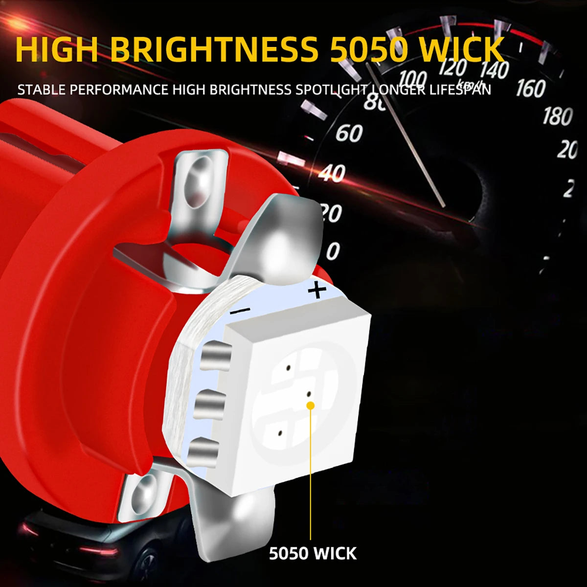 10Pcs T5 B8.5d LED 5050 SMD Led Bulb Car Interior Instrument Light