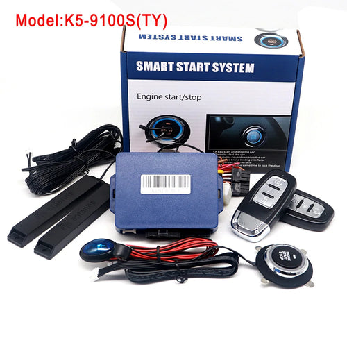 Car Alarm With Autostart Push One Button Auto Start Stop Keyless Entry
