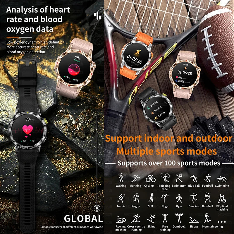 Outdoor Professional GPS Trajectory Smart Watch 1.5" HD Screen