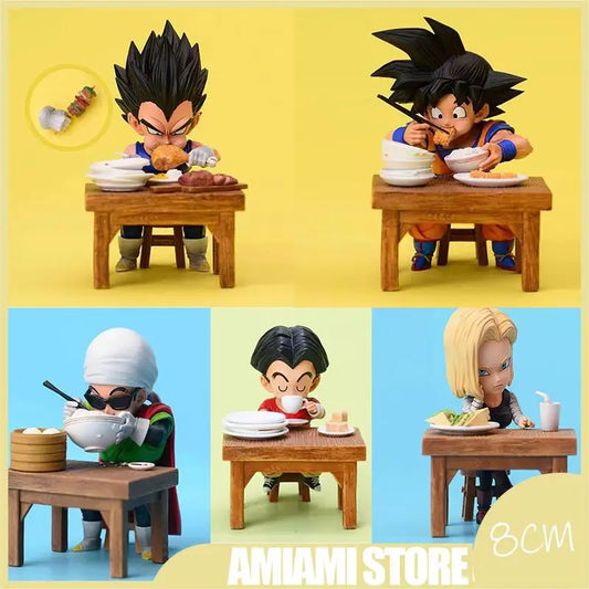 8cm Dragon Ball Z Figures Vegeta Anime Action Figure Son Goku Krillin