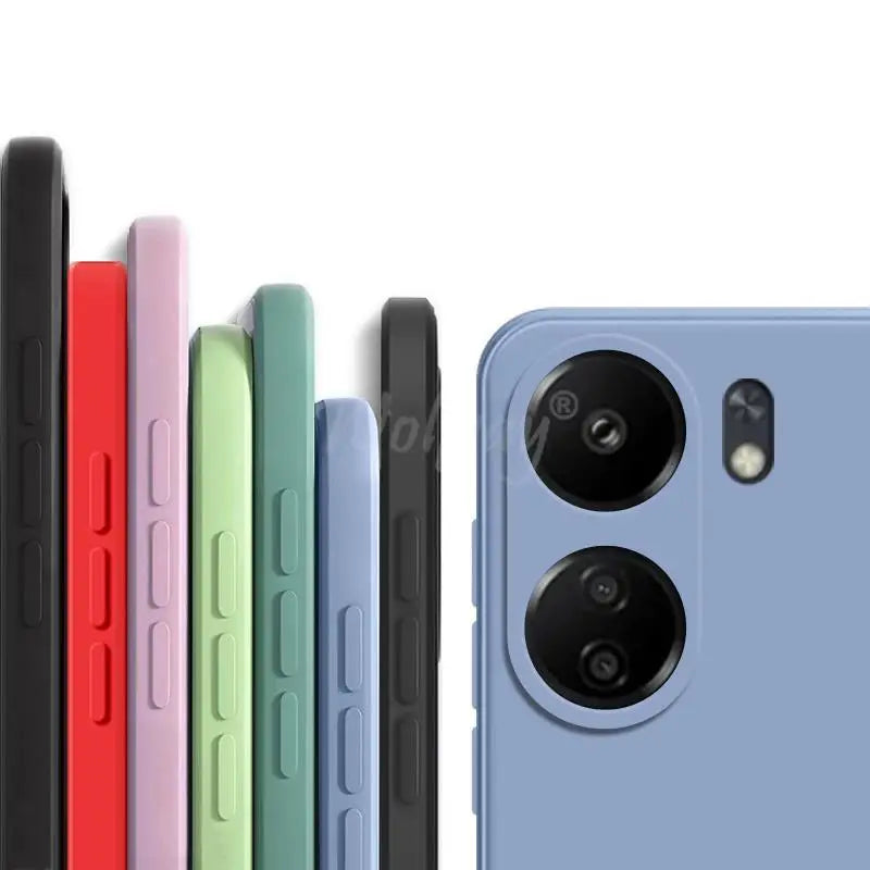 For Xiaomi POCO C65 Case Liquid Silicone Plain Rubber Fundas Protector