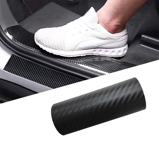 DIY Nano 3D Carbon Fiber Car Sticker Threshold Protection Strip Bumper