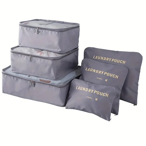 6 Pcs Travel Luggage Storage Bags, Versatile Lightweight Storage