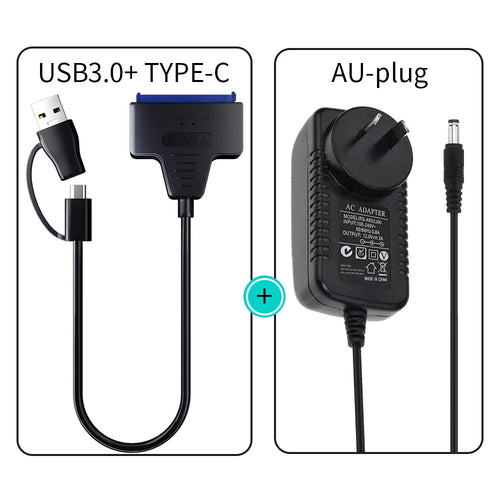 USB 3.0 to SATA/Type-C Adapter Sata Cable 2.5/3.5 Inch SSD HDD SATA