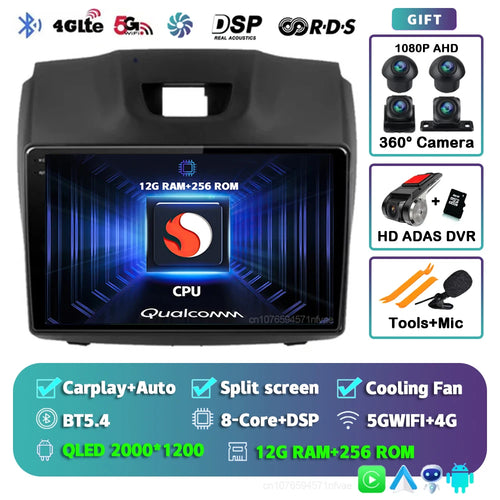 Android 14 Carplay Car Radio Multimedia For Chevrolet TrailBlazer 2012