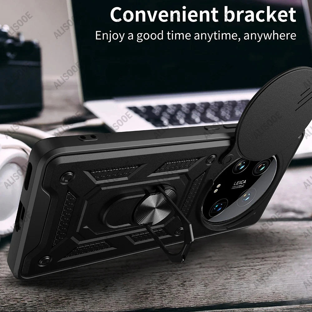 Armor Funda for Xiaomi 14 Ultra Redmi A4 14C 4G POCO C75 Case Slide