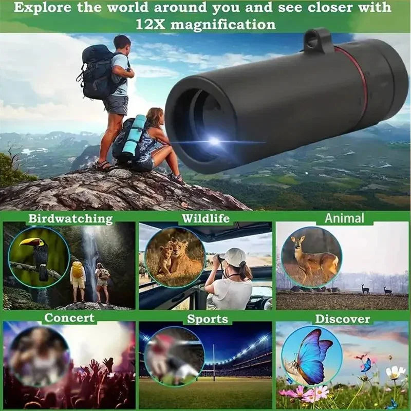 High Power Monocular Telescope 8x Magnification for Clear and Crisp