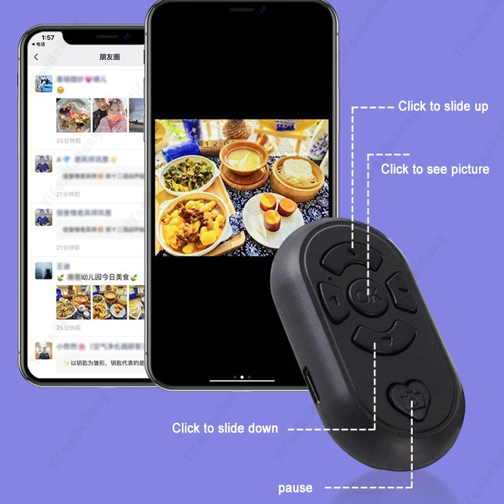 Bluetooth-compatible Wireless Remote Control Phone Selfie Video