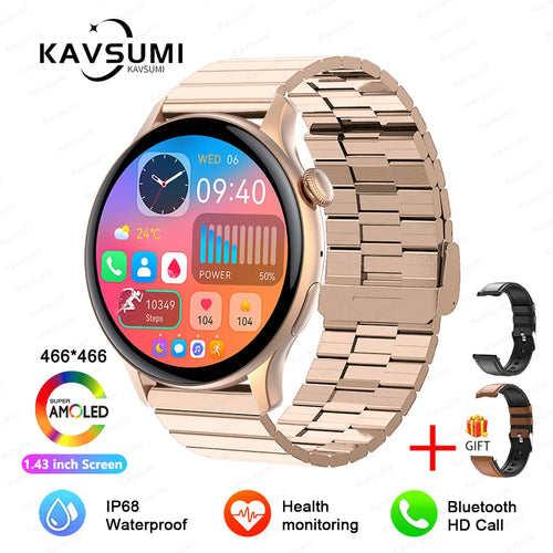 2024 New NFC Smart Watch Ladies 466*466 HD Screen Health Tracker