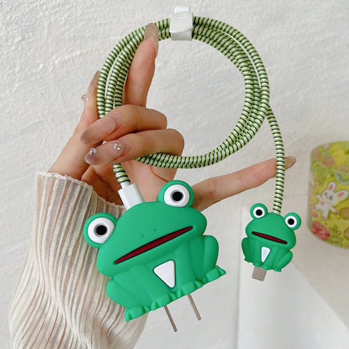 4pcs Cute Charging Data Cable Protector For iPhone 18/20w Charger