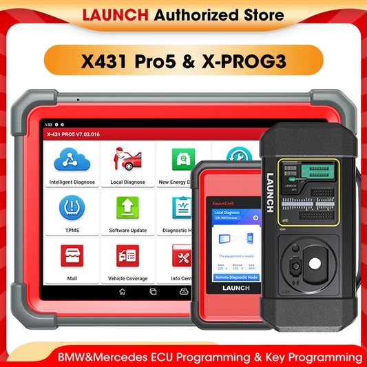 GL Launch Key Programming Tool X431 Pro5 Smartlink & X-PROG3 Car