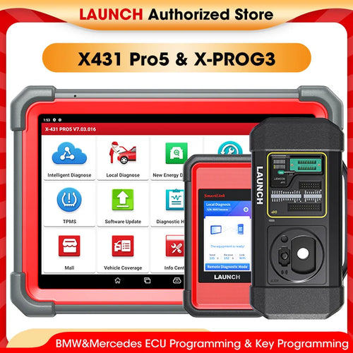 GL Launch Key Programming Tool X431 Pro5 Smartlink & X-PROG3 Car