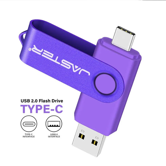 TYPE-C USB Flash Drive 128GB Real Capacity Pen Drive 64GB Free Key