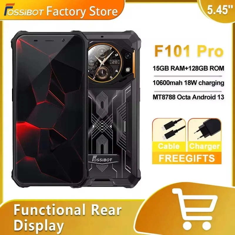 FOSSiBOT F101 PRO Smartphone 8GB 128GB 10600mAh 18W Fast Charge Mobile