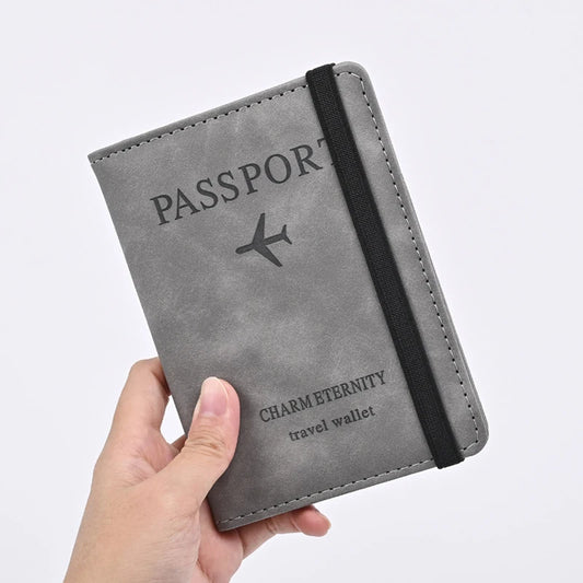 Men PU Leather Wallet Travel Passport Purse Card Male Travel
