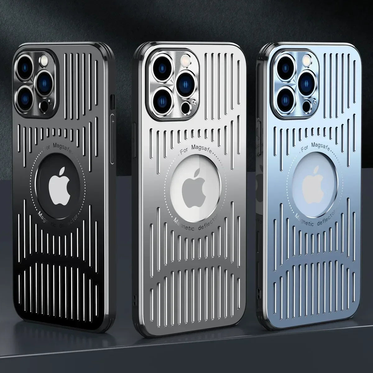 Fashion Metal Heat Dissipation Magnetic Magsafe Case for iPhone 14 16