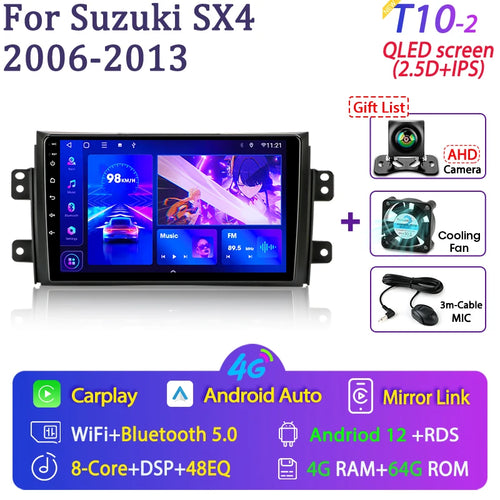 Srnubi Android Car Radio For Suzuki SX4 2006 - 2014 For Fiat Sedici