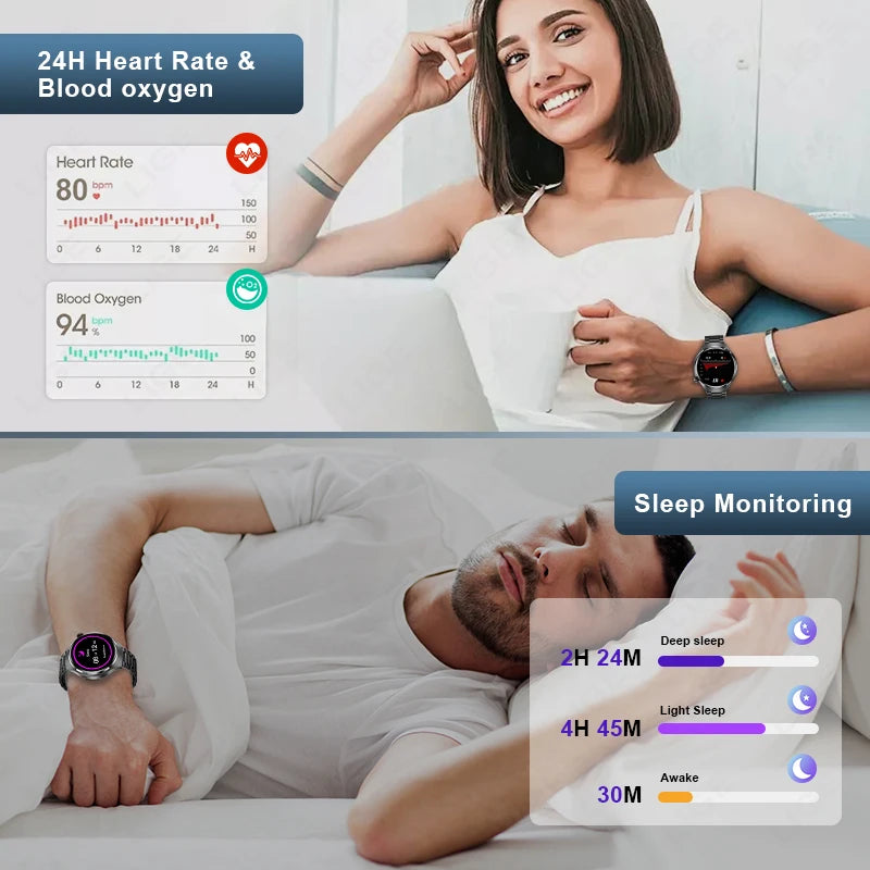 LIGE New Smart Watch Men 1.52 inch Full touch Screen  Bluetooth Call