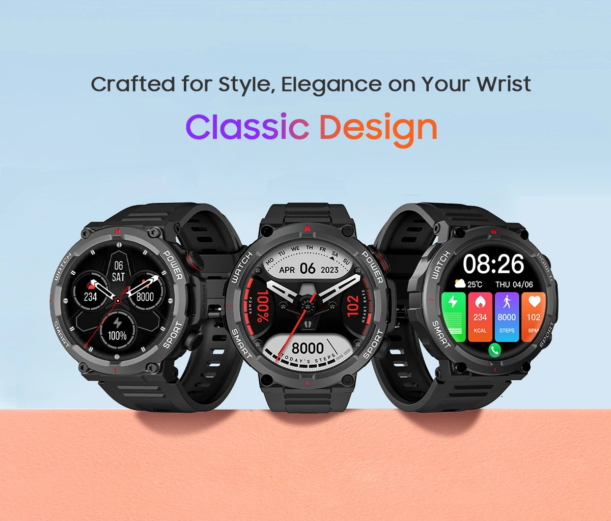 Blackview NEW Smart Watch W50 Waterproof Smart Watch New Version Men