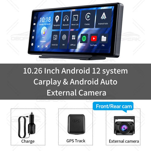 T30 10.26 AI Screen Dash Cam Android 13 System Carplay Android AUTO 5G