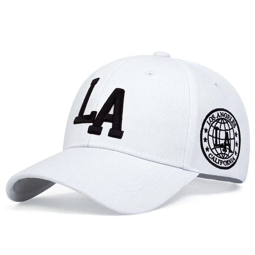 Unisex LA Letter Embroidery Snapback Baseball Caps Spring and Autumn