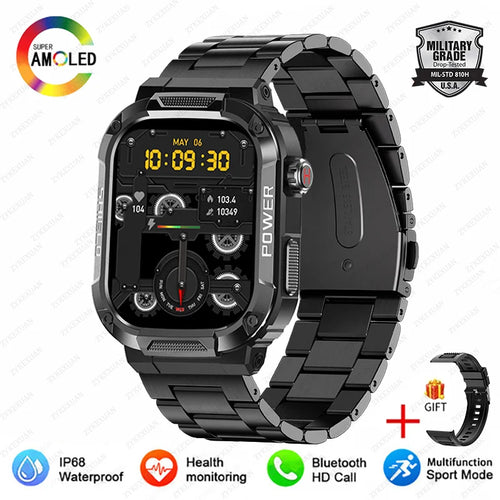 New Smart Watch Men Military Quality Outdoor Waterproof Anti Falling
