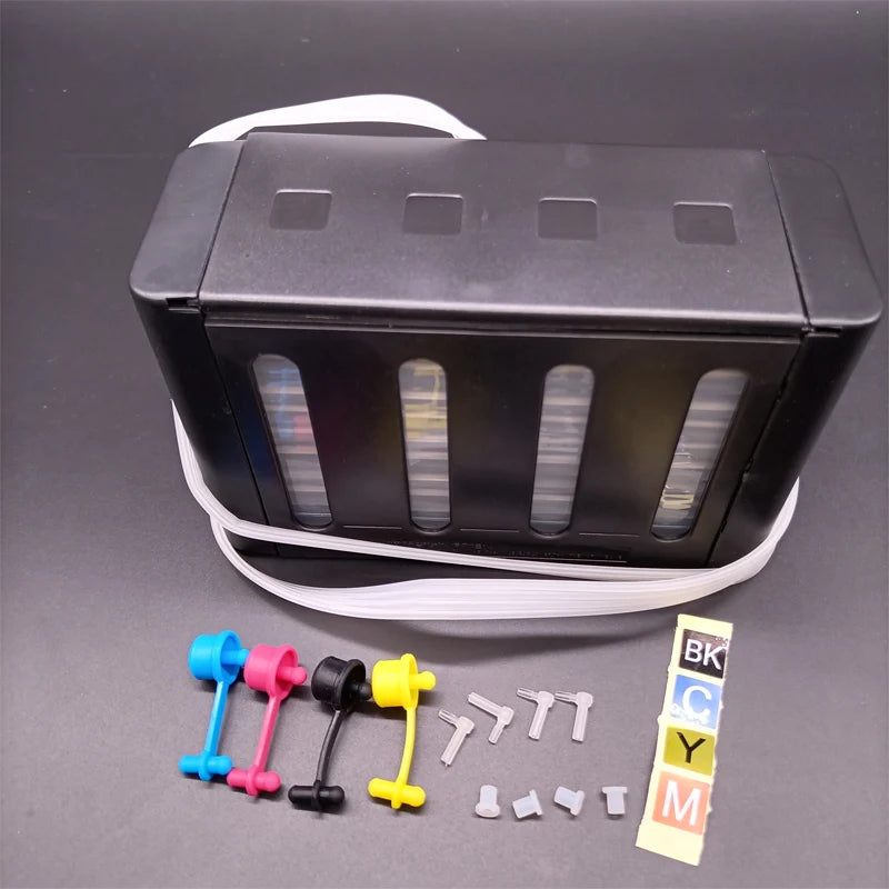 4 Color Printer Empty Tank Box Replacement Kit DIY CISS Refill Case