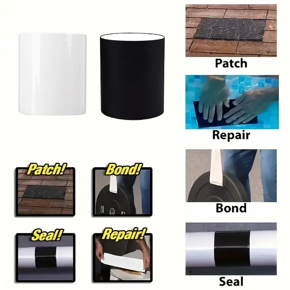 Black / Transparent Strong Waterproof Tape, High Strength Toughness,