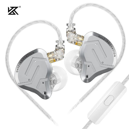 KZ ZSN Pro 2 Hybrid Drive 1BA+1DD In Ear Metal Earphones HIFI Bass