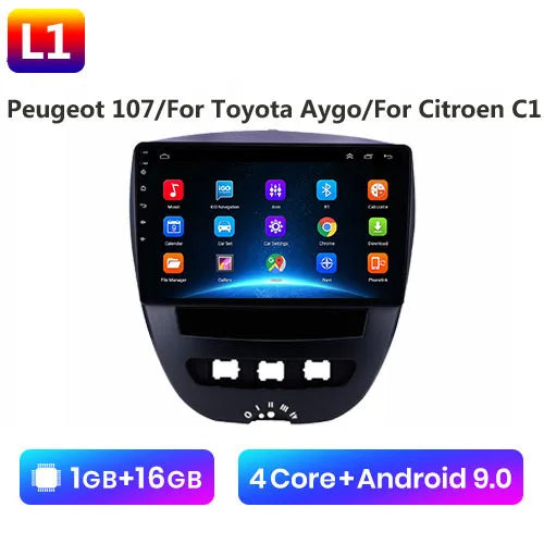 Android 10 2 Din Car Multimedia Player For Peugeot 107 Toyota Aygo