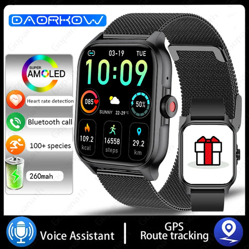 2024 Smart Watch For Women Full Touch Screen Bluetooth Call Waterproof