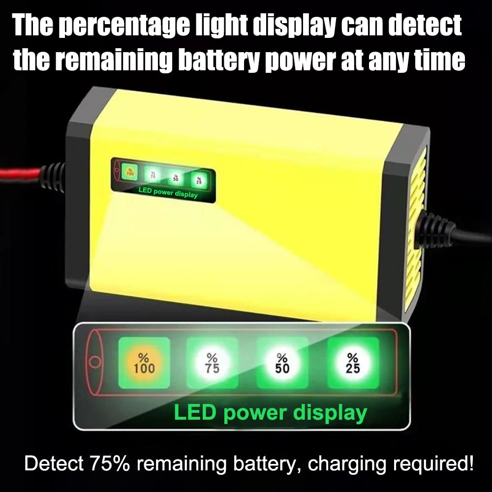 220V Power Puls Repair Charger Car Battery Charger 12V 2A LED Display