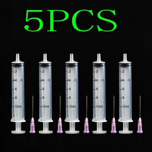 5PCS Ink Refill 10ml Syringe With Needle For EPSON Canon HP Brother