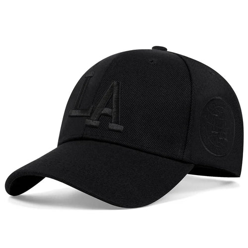 Unisex LA Letter Embroidery Snapback Baseball Caps Spring and Autumn